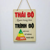Bảng gỗ khẩu hiệu động lực slogan treo tường decor trang trí cửa hiệu văn phòng công ty, phòng làm việc
