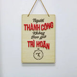 Bảng gỗ khẩu hiệu động lực slogan treo tường decor trang trí cửa hiệu văn phòng công ty, phòng làm việc