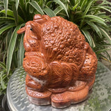 Tượng Con Cóc Ngậm Vàng Gỗ Hương