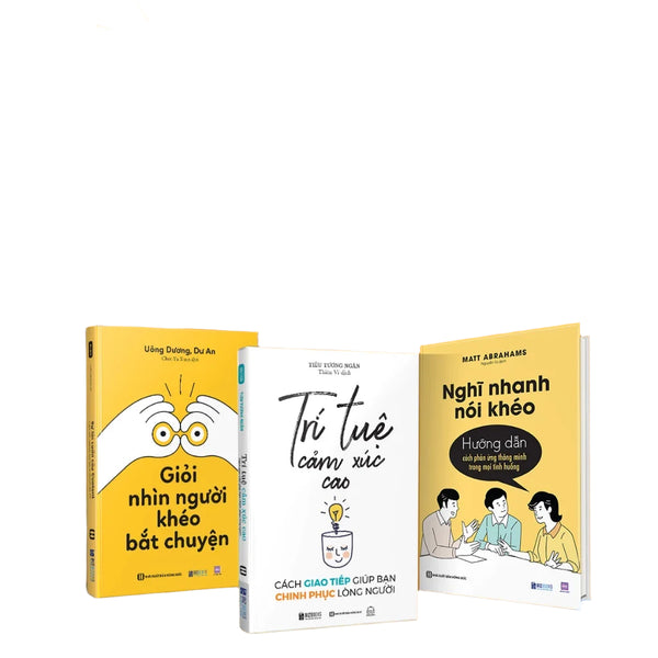 Combo Sách EQ Cao - Giao Tiếp Giỏi: Giỏi nhìn người, khéo bắt chuyện, Nghĩ nhanh nói khéo và Trí tuệ cảm xúc cao