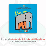 Truyện Ehon bé 1-2-3 tuổi - Combo 4 cuốn Này Câụ ơi, Vừa in, Nối, Chạm tay nhau