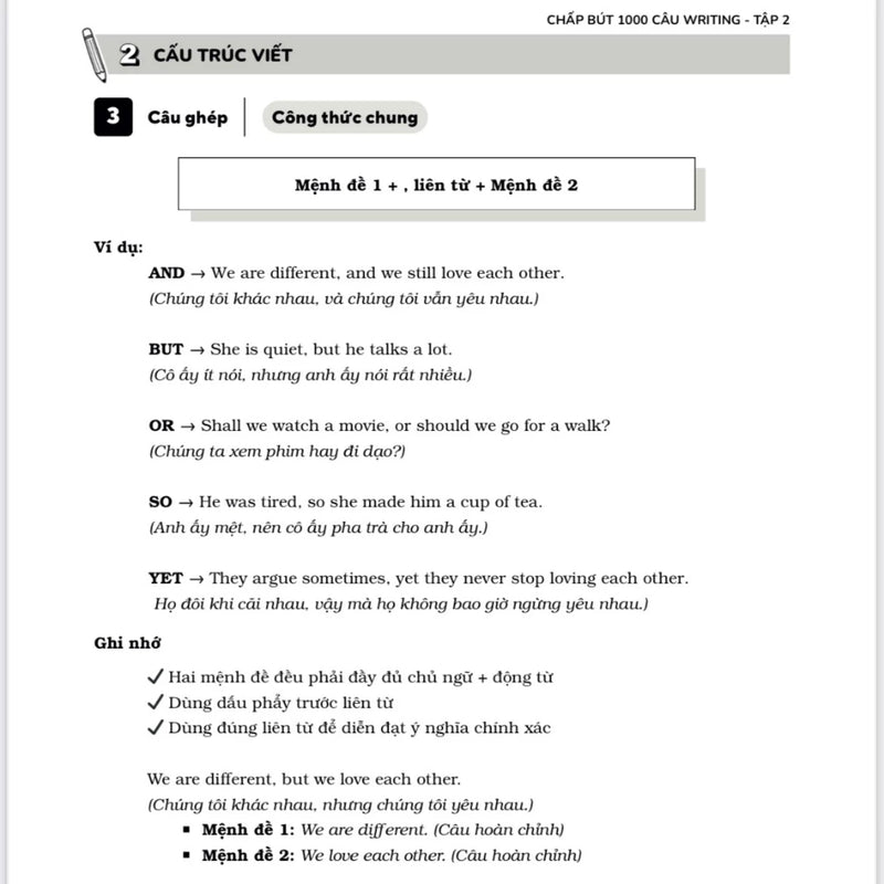 Bộ 2 Sách Chấp Bút 1000 Câu Writing – 60 Ngày Gieo Trồng Tư Duy Writing- Cải Thiện Kỹ Năng Viết [Kèm Audio]