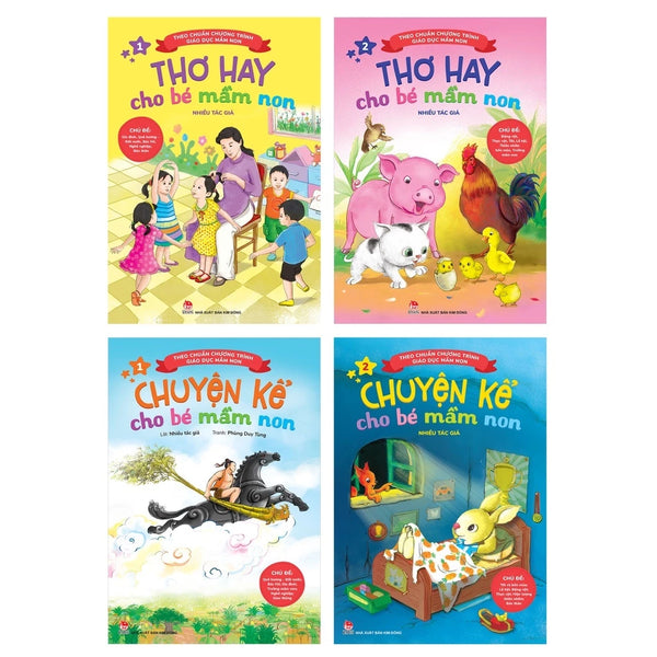 Sách - Combo 4 Cuốn Chuyện kể và Thơ hay cho bé mầm non