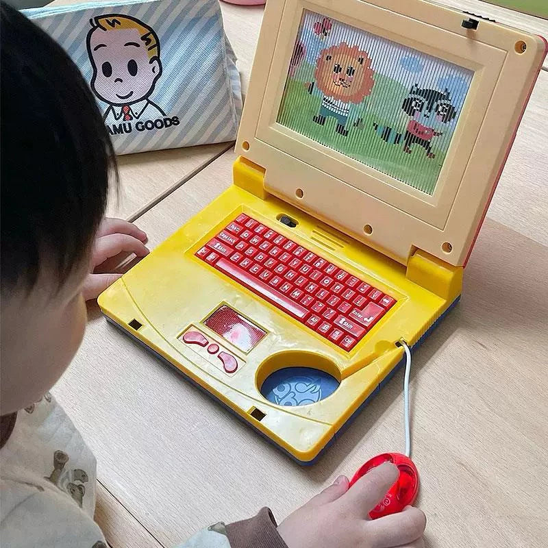 Đồ chơi máy tính laptop ANBEBE cho bé, máy tính bảng có chuột kèm đèn led cho bé từ 2-5 tuổi