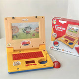 Đồ chơi máy tính laptop ANBEBE cho bé, máy tính bảng có chuột kèm đèn led cho bé từ 2-5 tuổi
