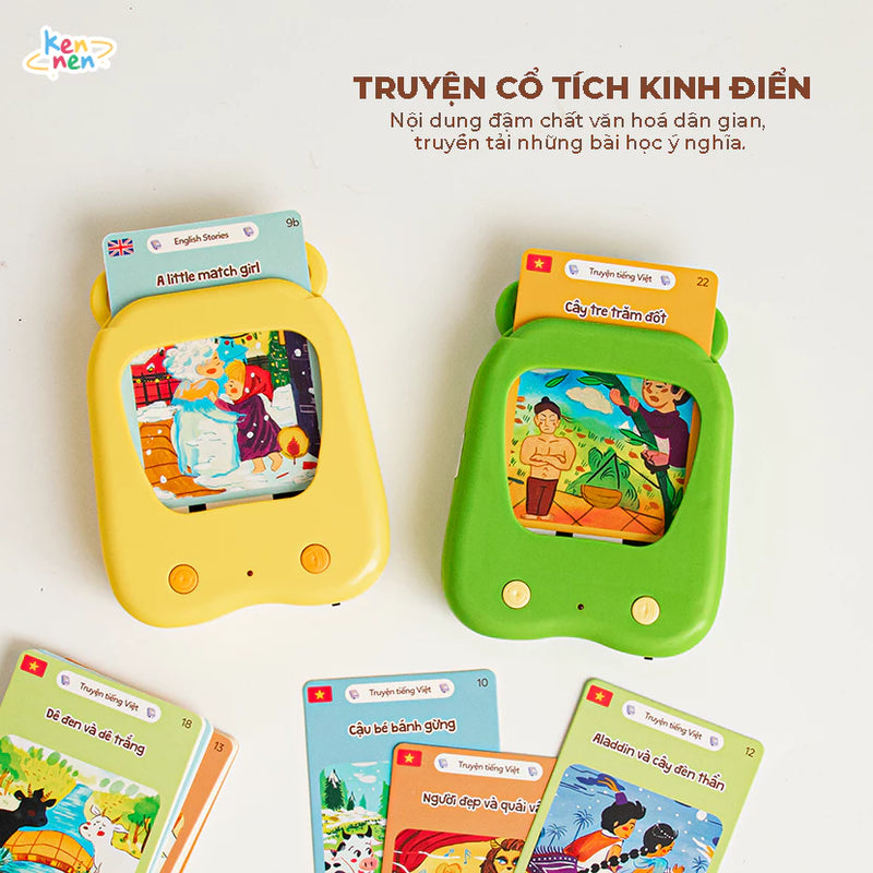 Máy đọc thẻ - máy đọc truyện song ngữ 100 truyện thơ Anh Việt