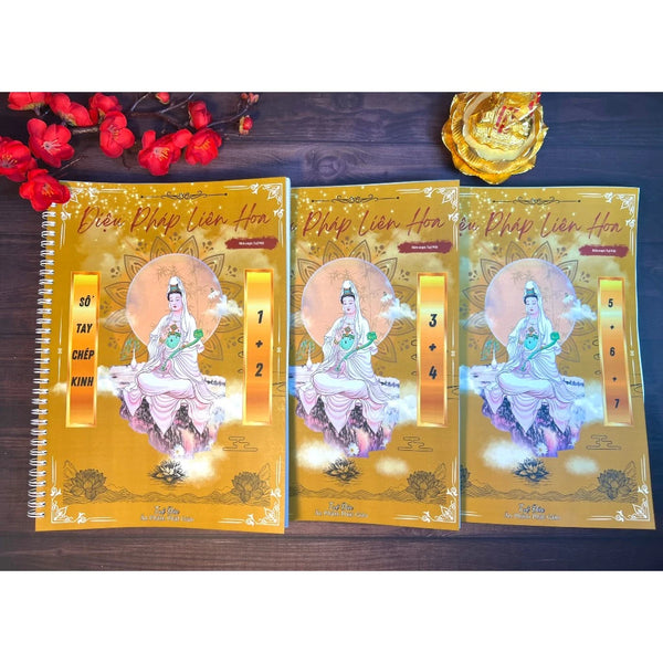 Sổ tay Diệu Pháp Liên Hoa in mờ
