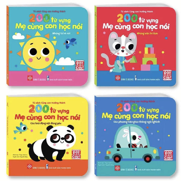 200 từ vựng mẹ cùng con học nói trọn bộ 4 cuốn