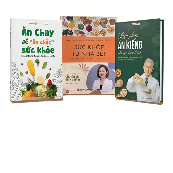 Combo 3 Cuốn - Sách Ăn Chay để ăn chắc sức khỏe , Liệu pháp ăn kiêng, Sức khỏe từ nhà bếp
