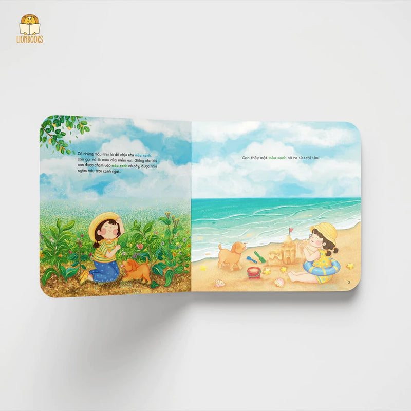 Cuốn Những sắc màu cảm xúc bồi cứng - Cho bé 1-6 tuổi