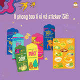 Set Nếp Tết nhà mình 2026 kèm phong bao và quà tặng độc quyền (6 lì xì, sticker, 2 hình lắp ghép con giáp)