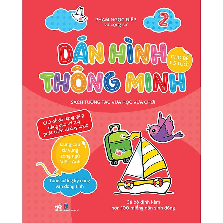 Bộ 4 cuốn "Dán hình thông minh cho bé 1-5 tuổi Sách tương tác vừa học vừa chơi"