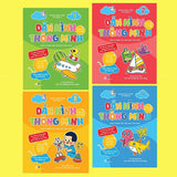 Bộ 4 cuốn "Dán hình thông minh cho bé 1-5 tuổi Sách tương tác vừa học vừa chơi"