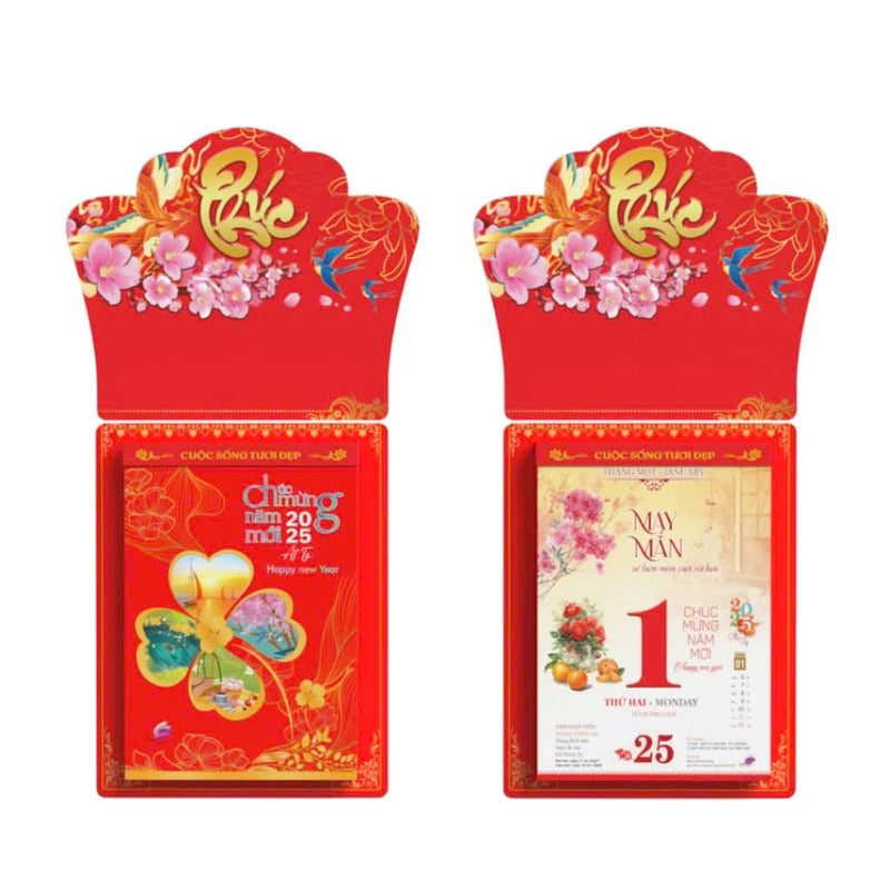 Lịch tết 2025 kích thước 25x35 cm, 20x30 cm
