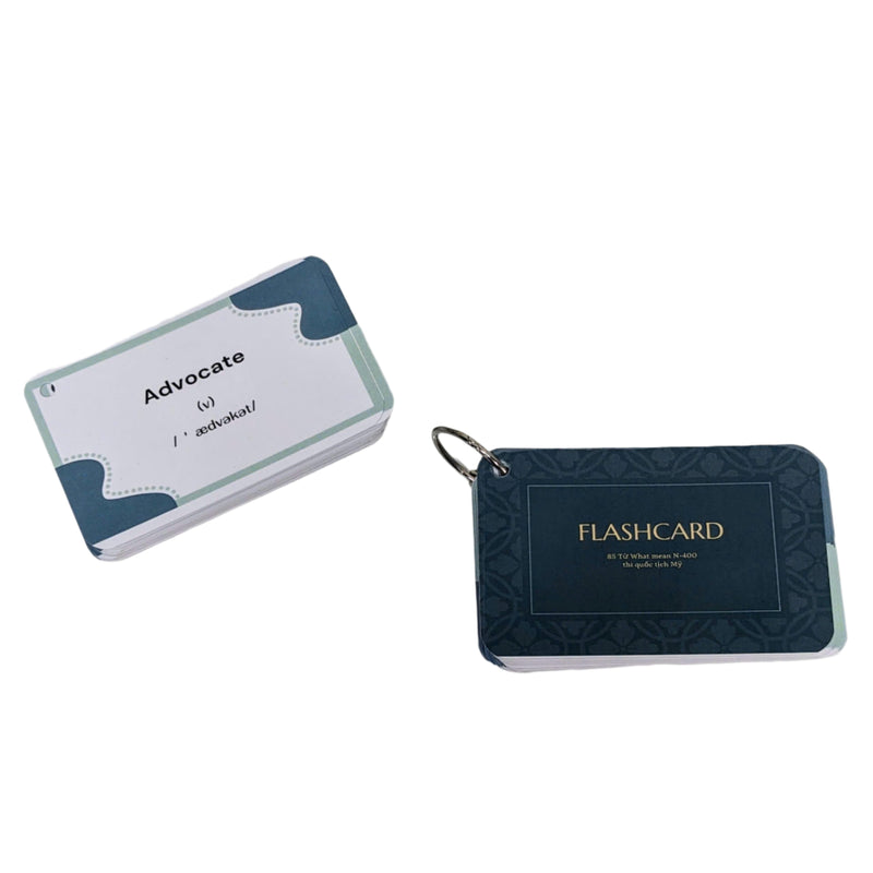 Flashcard Từ Vựng Cho Thường Trú Nhân  (Tặng kèm bộ tài liệu 100 câu Civics + Cẩm nang ôn thi + file nghe)