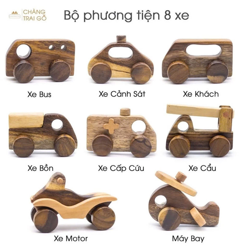 Xe Phương Tiện Giao Thông Đồ Chơi Gỗ