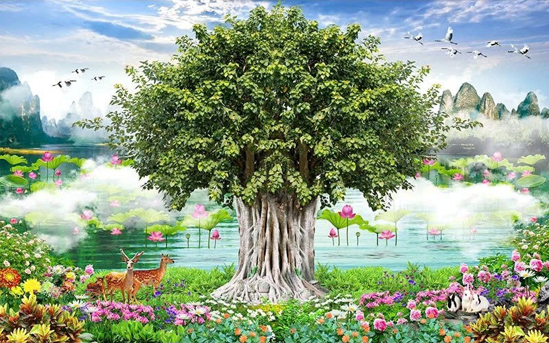 Tranh dán tường Cây Bồ Đề