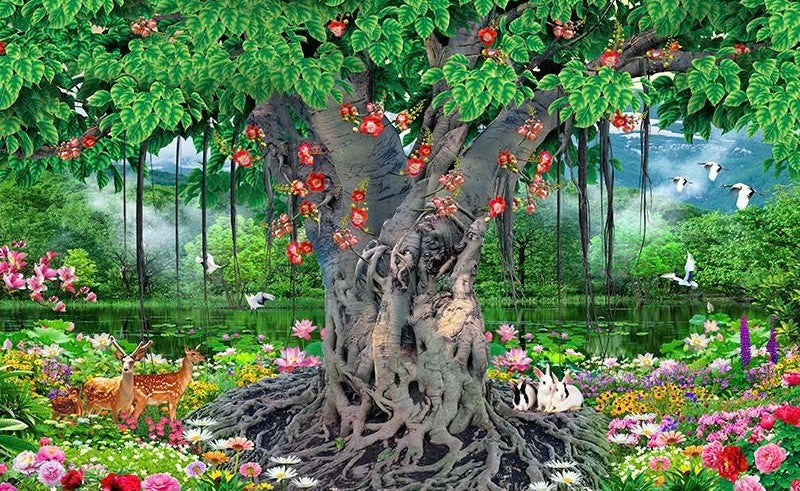 Tranh dán tường Cây Bồ Đề