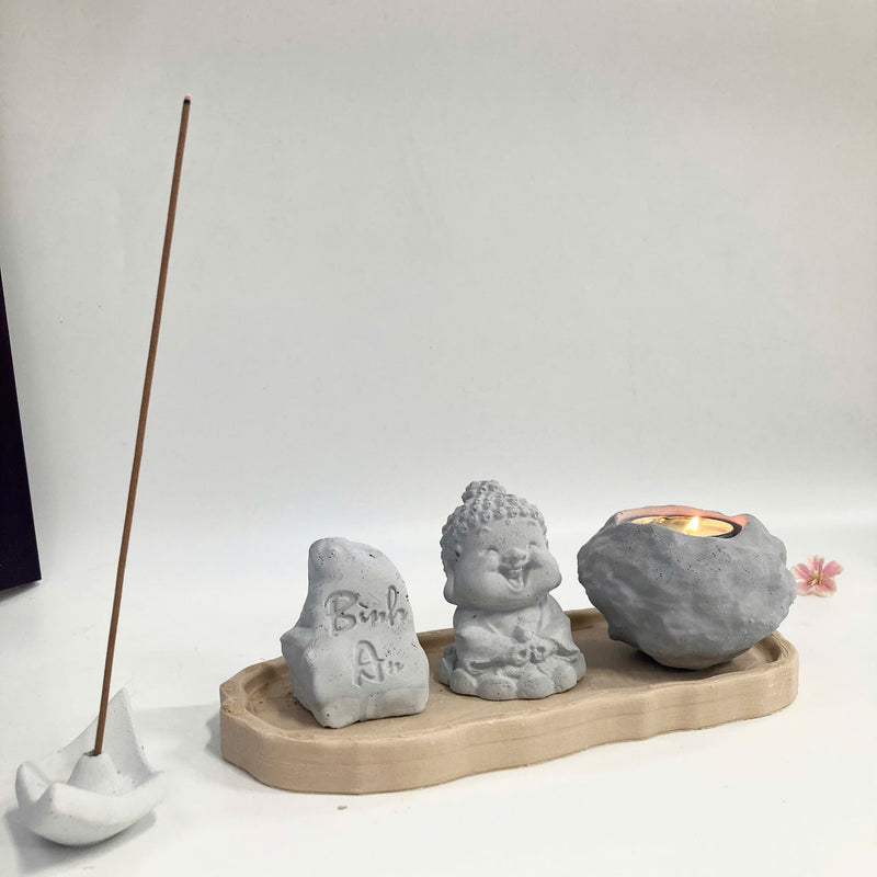 Bộ Trang Trí Thiền Tịnh Mini – Bình An Trong Tâm