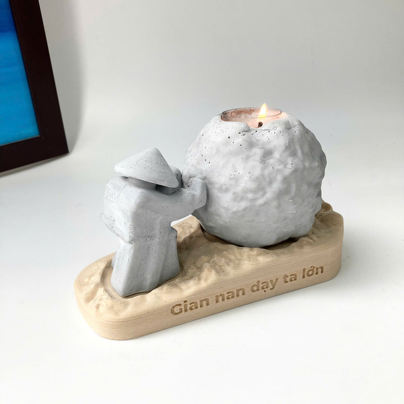 Set Tượng Thiền Sư Đẩy Đá – “Gian Nan Dạy Ta Lớn”