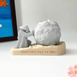 Set Tượng Thiền Sư Đẩy Đá – “Gian Nan Dạy Ta Lớn”