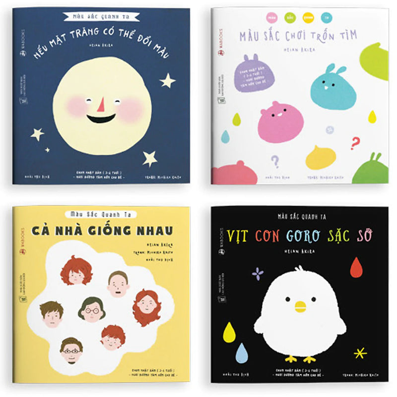 Sách Ehon - Set 4 cuốn Màu sắc quanh ta - Dành cho trẻ từ 3-6 tuổi